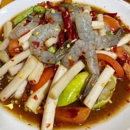 ตำหลดบัวกุ้งสด