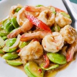 กุ้งผัดกะปิสะตอ