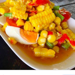 ตำข้าวโพด+ไข่เค็ม Corn salad + salted egg