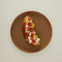 มะเขือเทศ ริคอตต้าชีส ขนมปังย่าง