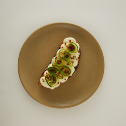 ซุกินี ริคอตต้าครีม ขนมปังย่าง