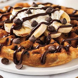 วาฟเฟิลเกาหลี ท็อปปิ้ง ชอคโกแลตกล้วย Korean Waffle Topping Chocolate Banana 2024