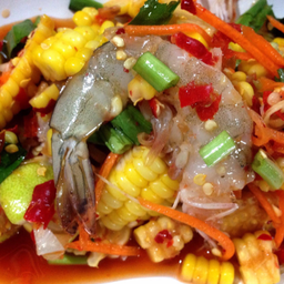 ตำข้าวโพดกุ้งสด