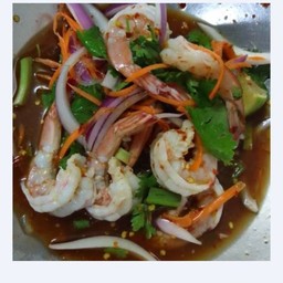 ยำเหลากุ้งสุก