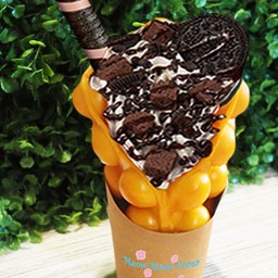 วาฟเฟิลไอศครีม โอริโอ้ไมโล Hong Kong Icecream Waffle Oreo Milo 1009