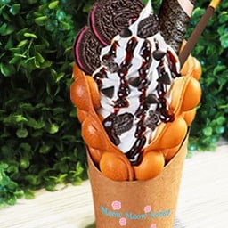 วาฟเฟิลไอศครีม โอริโอ้ชอคโกแลต Hong Kong Icecream Waffle Oreo Chocolate 1011