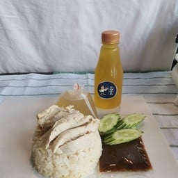 ข้าวมันไก่สับ+น้ำเก็กฮวย