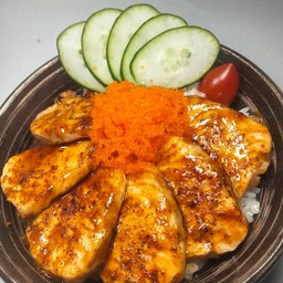 ข้าวหน้าแซลมอนหม่าล่า