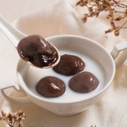 บัวลอยลาวาชอคโกแลต นมสด