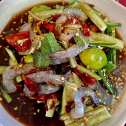 ตำแตงกุ้งสด