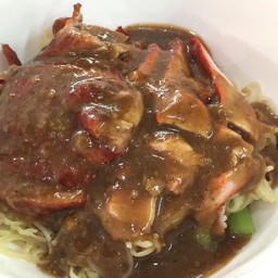 บะหมี่หมูแดง+หมูกรอบ