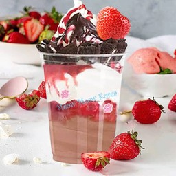 ไอศกรีมซันเดย์ใหญ่ สตรอเบอร์รี่โอริโอ้ Icecream Sundae Strawberry Oreo Large 3014