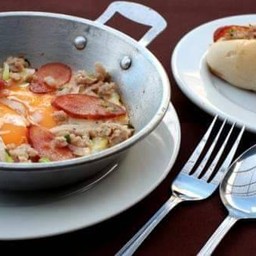 ไข่กะทะ+ขนมปัง