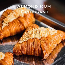 Almond rum croissant