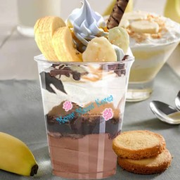 ไอศกรีมซันเดย์ใหญ่ กล้วยช็อคโกแลต Icecream Sundae Chocolate Banana Large 3015