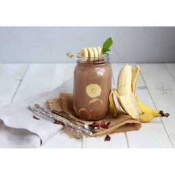 โกโก้นมสด+กล้วยปั่น