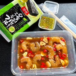 กุ้งดอง ซีอิ๊ว (สาหร่าย+น้ำจิ้มซีฟู้ด)