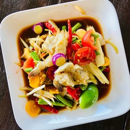 ตำกุ้งสด