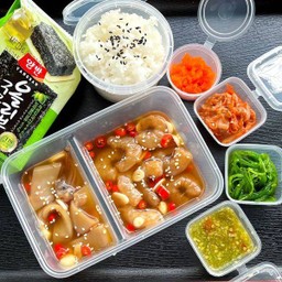 Set กุ้ง+หมึกสด (เครื่องเคียงครบชุด)