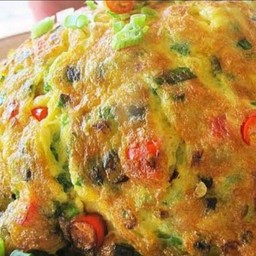 ข้าวไข่เจียวพริกกับต้นหอม