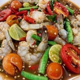 ตำเกาเหลาปลาร้ากุ้งสด