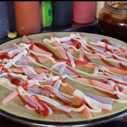 เครปแฮม+ไส้กรอก