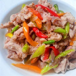 หมูผัดเคยเค็ม(กับข้าว)