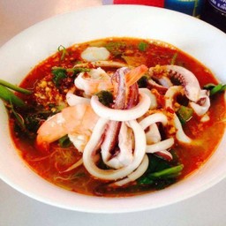 ก๋วยเตี๋ยวเย็นตาโฟต้มยำ+ทะเล