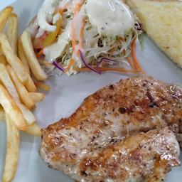 สเต็กอกไก่พริกไทยดำ