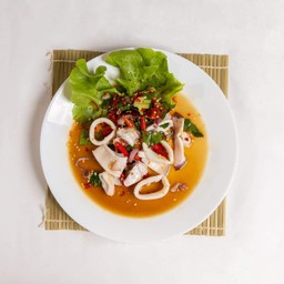 ยำปลาร้าปลาหมึก.