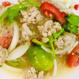 ยำวุ้นเส้น หมูสับ