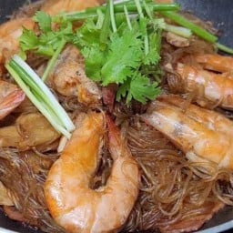 บะหมี่ปู กุ้งอบวุ้นเส้น