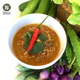 สุดคุ้ม น้ำพริกปลาทูปลาร้า + ผักสด