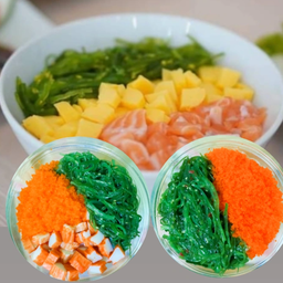 2 ฟรี 1 เมื่อซื้อข้าวหน้าแซลมอนมิกซ์ 2 กล่อง