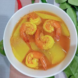 แกงส้ม กุ้ง + มะละกอ