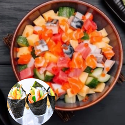 แถมฟรี ! คิมบับ เมื่อสั่งข้าวหน้าปลาดิบรวม 2 กล่อง