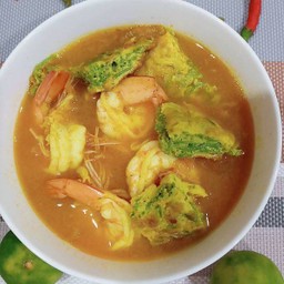 แกงส้ม กุ้ง+ชะอมไข่