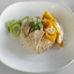 ข้าวมันไก่ต้ม+ไก่ทอด ธรรมดา