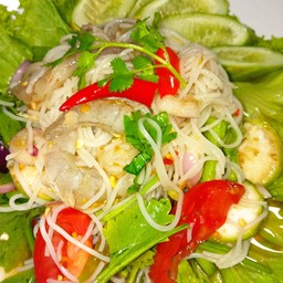 ยำขนมจีนกุ้งสด