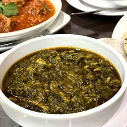 Pakistani style stir-fried amaranth (Saag) (แกงผักโขมสไตล์ปากีสถาน)