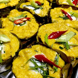 ห่อหมกปลา ใบยอ