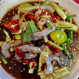 ตำแตงกุ้งสด