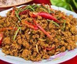 คั่วกลิ้งหมูสับ สมุนไพร