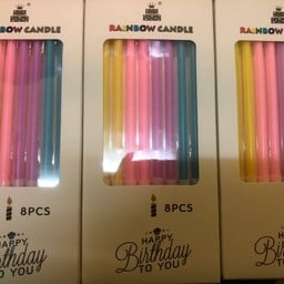 เทียนยาวสีพาสเทล