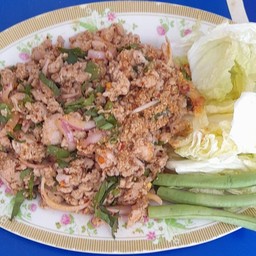 ลาบหมูราดข้าว