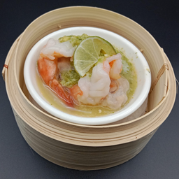 กุ้งนึ่งมะนาว