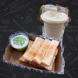 ปังสังขยาสติ๊ก+น้ำชง1แก้ว