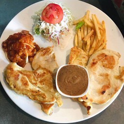 สเต็กไก่+ไก่