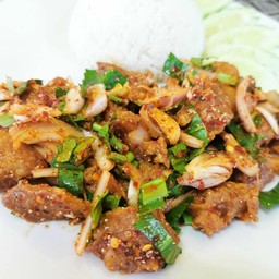 ยำไก่แซ่บ (กับข้าว)