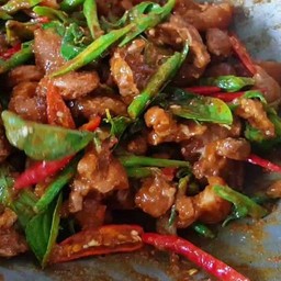 พริกแกง ขาหมูกับข้าว